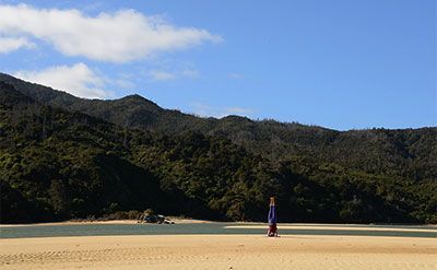 Yoga near the Abel Tasman