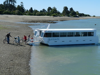 Take the boat to Mapua with your bicycle on the Nelson cycle way